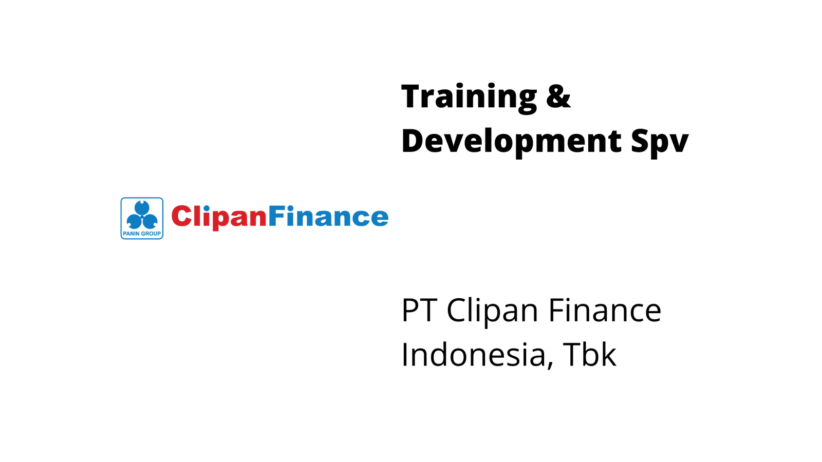 Training Development Spv Pt Clipan Finance Indonesia Tbk Svb Academy