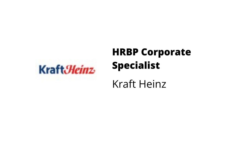 HRBP Corporate Specialist - Kraft Heinz